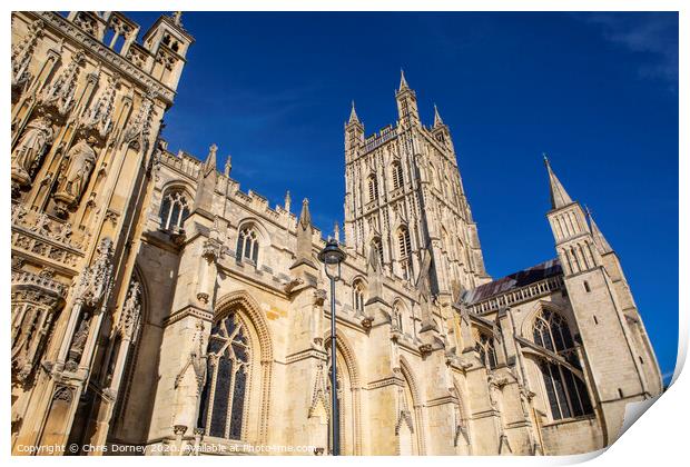 Gloucester Cathedral in Gloucester, UK Print by Chris Dorney