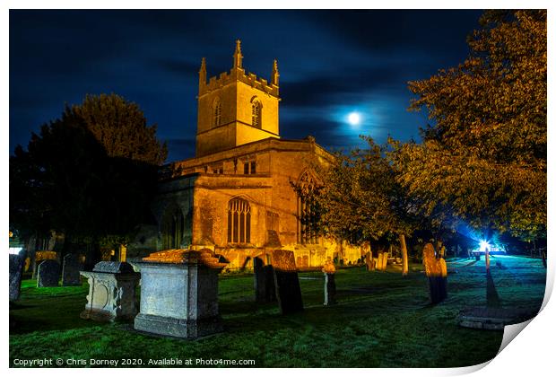 St. Edwards Parish Church in Stow-on-the-Wold, UK Print by Chris Dorney