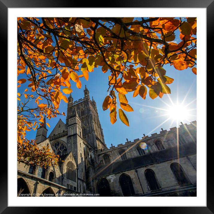 Gloucester Cathedral in the UK Framed Mounted Print by Chris Dorney