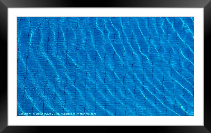 Swimming Pool Water Panorama Framed Mounted Print by David Pyatt