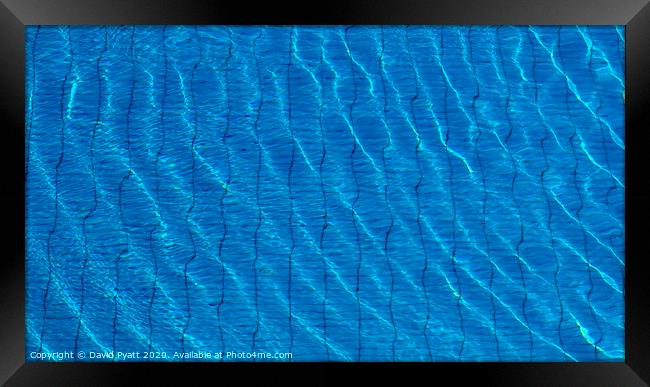 Swimming Pool Water Panorama Framed Print by David Pyatt