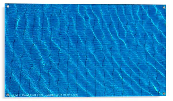 Swimming Pool Water Panorama Acrylic by David Pyatt