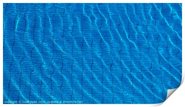 Swimming Pool Water Panorama Print by David Pyatt