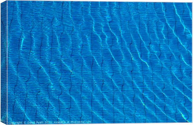 Clear Blue Water Canvas Print by David Pyatt
