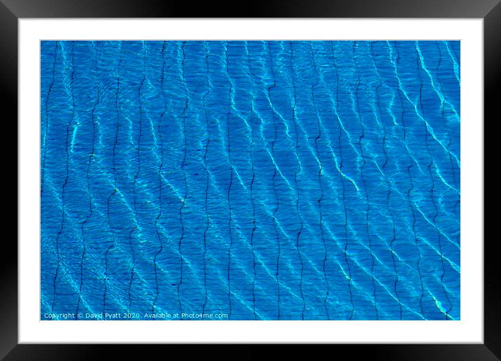 Clear Blue Water Framed Mounted Print by David Pyatt