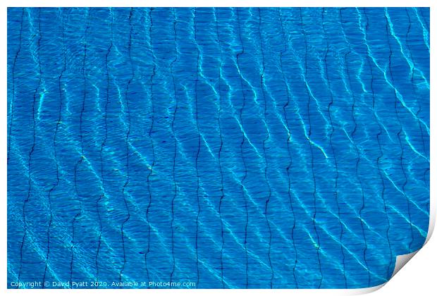 Clear Blue Water Print by David Pyatt