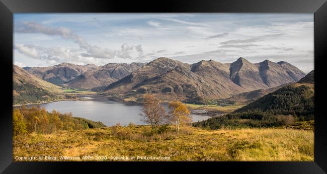 The Five Sisters of Kintail from Mam Ratagan   Framed Print by Eileen Wilkinson ARPS EFIAP