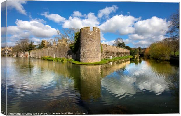 The Bishops Palace in Wells, Somerset Canvas Print by Chris Dorney