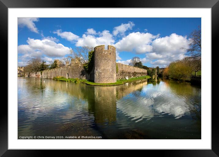 The Bishops Palace in Wells, Somerset Framed Mounted Print by Chris Dorney