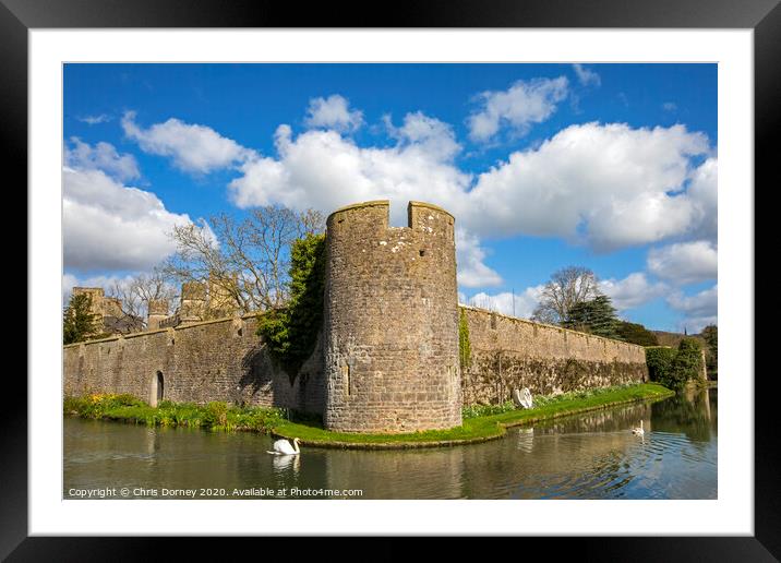 The Bishops Palace in Wells, Somerset Framed Mounted Print by Chris Dorney