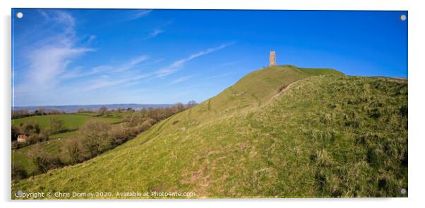 Glastonbury Tor in Somerset, UK Acrylic by Chris Dorney