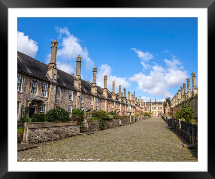 Vicars Close in Wells, Somerset Framed Mounted Print by Chris Dorney