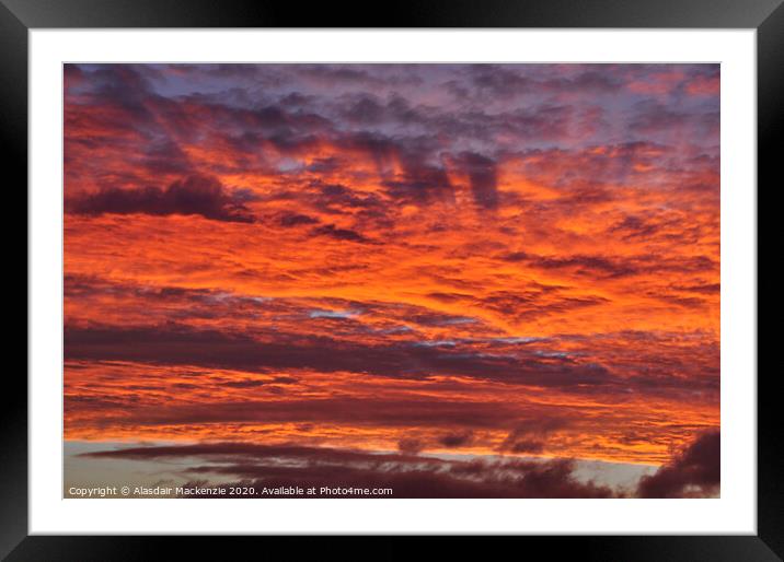 Fiery sky in the morning Framed Mounted Print by Alasdair Mackenzie