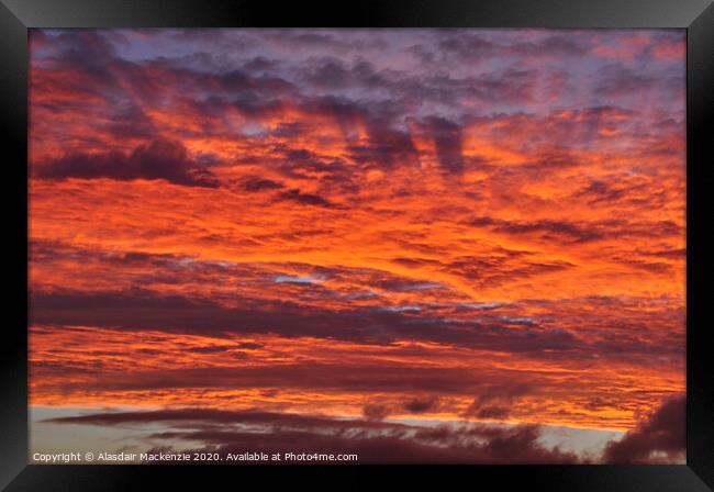 Fiery sky in the morning Framed Print by Alasdair Mackenzie