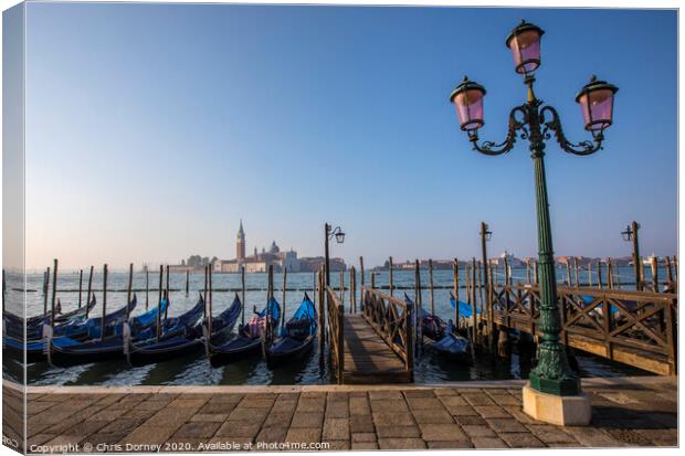 View Towards San Giorgio Maggiore from the Main Island in Venice Canvas Print by Chris Dorney