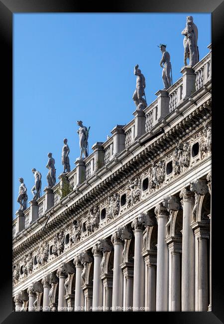 The Biblioteca in Piazzetta di San Marco in Venice Framed Print by Chris Dorney
