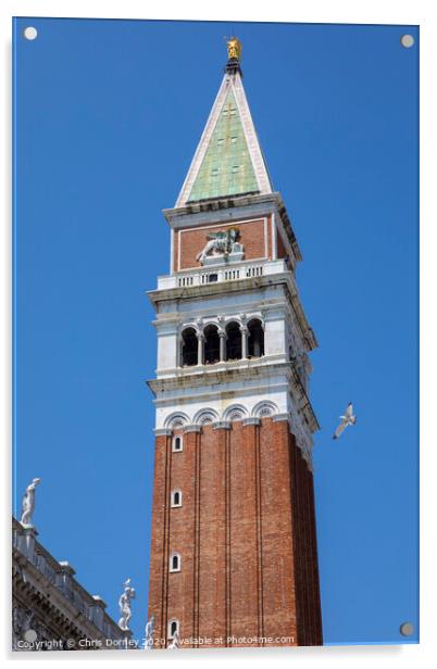 St. Marks Campanile in Venice Acrylic by Chris Dorney