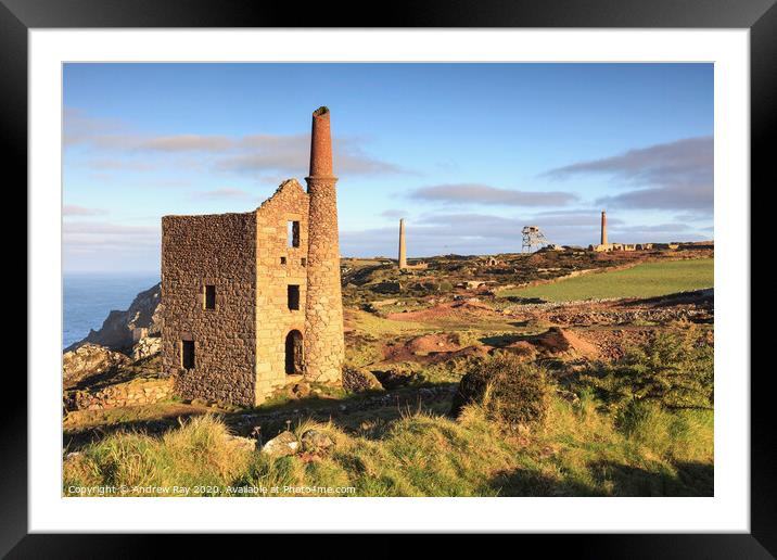 Wheal Owles Framed Mounted Print by Andrew Ray