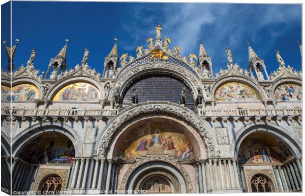 St. Marks Basilica in Venice Canvas Print by Chris Dorney