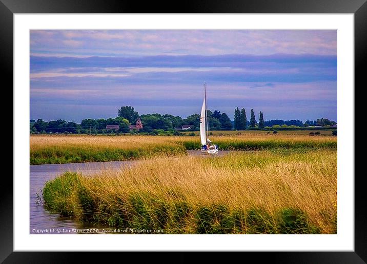 Serenity on the Norfolk Broads Framed Mounted Print by Ian Stone