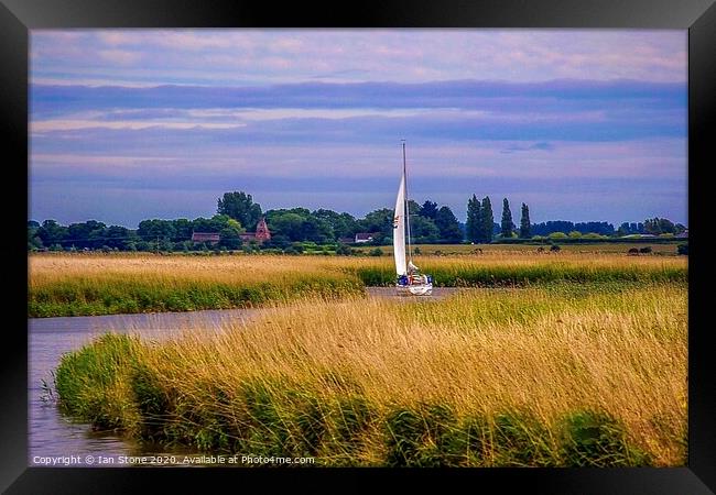 Serenity on the Norfolk Broads Framed Print by Ian Stone