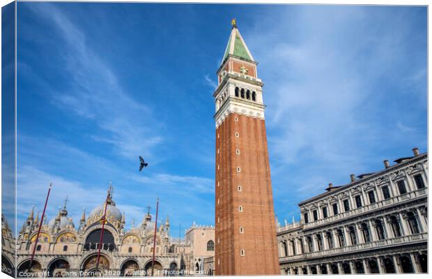 Piazza San Marco in Venice Canvas Print by Chris Dorney