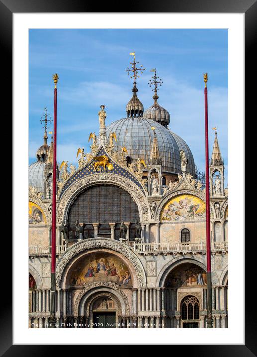 St. Marks Basilica in Venice Framed Mounted Print by Chris Dorney
