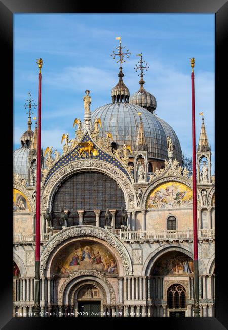St. Marks Basilica in Venice Framed Print by Chris Dorney