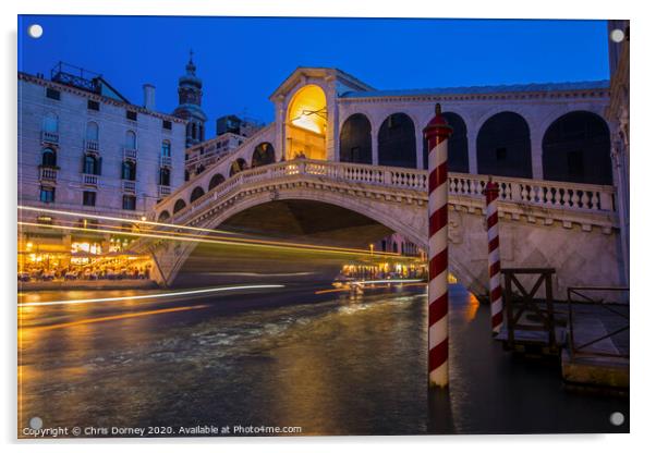 Rialto Bridge in Venice Acrylic by Chris Dorney