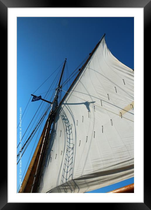 Sail and Rigging of Brixham Trawler 'Leader' Framed Mounted Print by Tom Wade-West