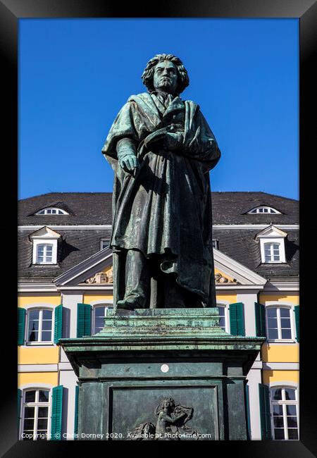 Beethoven Statue in Bonn Framed Print by Chris Dorney