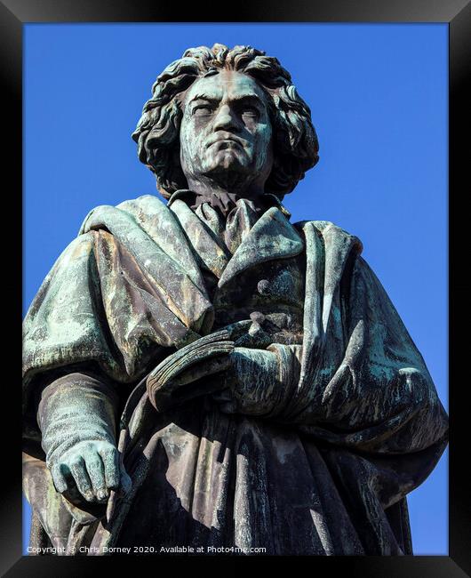 Ludwig van Beethoven Statue in Bonn Framed Print by Chris Dorney
