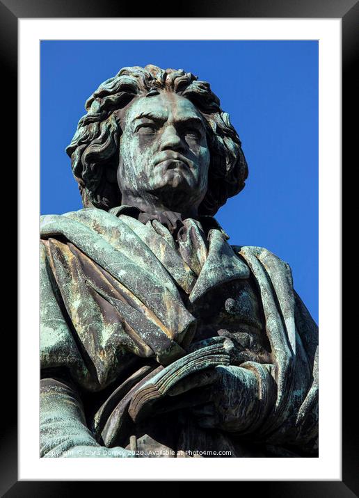 Ludwig van Beethoven Statue in Bonn Framed Mounted Print by Chris Dorney