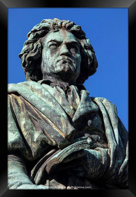 Ludwig van Beethoven Statue in Bonn Framed Print by Chris Dorney