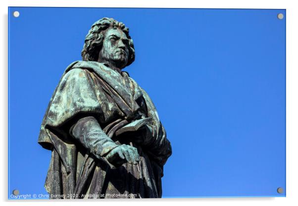 Ludwig van Beethoven Statue in Bonn Acrylic by Chris Dorney