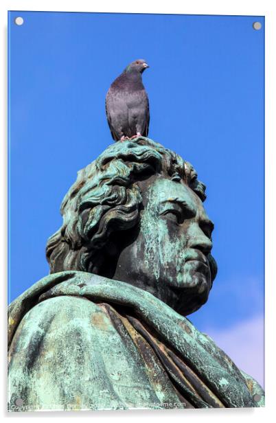 Ludwig van Beethoven Statue in Bonn Acrylic by Chris Dorney