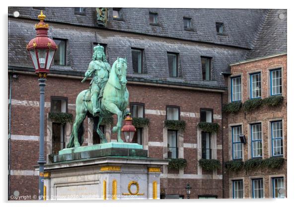 Jan Wellem Monument in Dusseldorf Acrylic by Chris Dorney