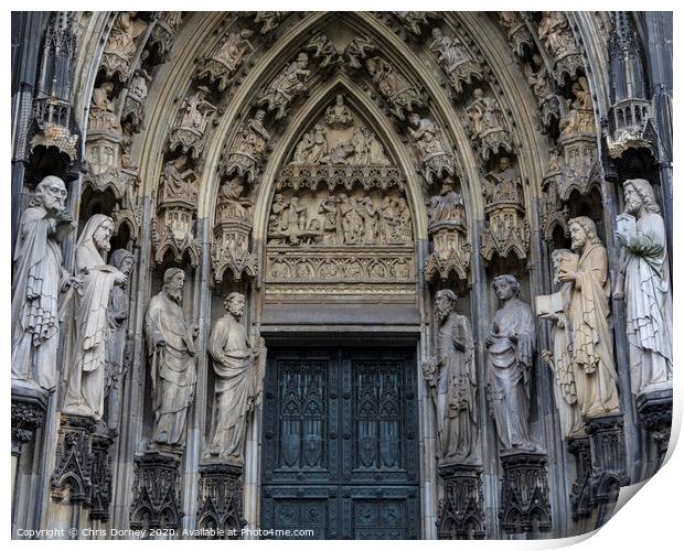 Cologne Cathedral Print by Chris Dorney