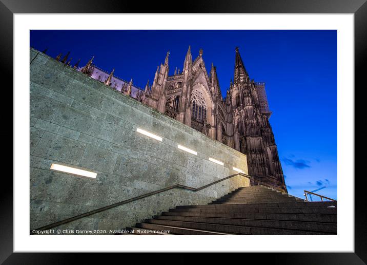 Cologne Cathedral in Germany Framed Mounted Print by Chris Dorney