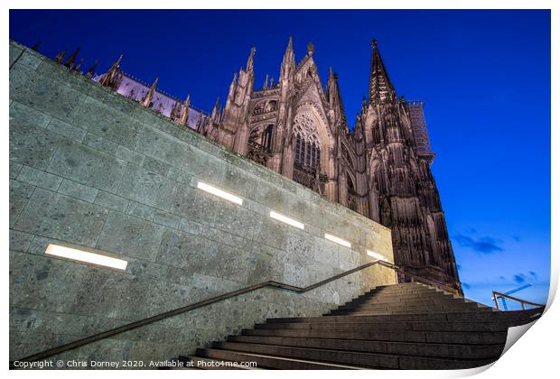 Cologne Cathedral in Germany Print by Chris Dorney