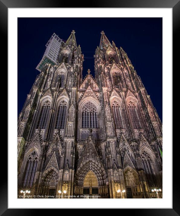 Cologne Cathedral in Germany Framed Mounted Print by Chris Dorney