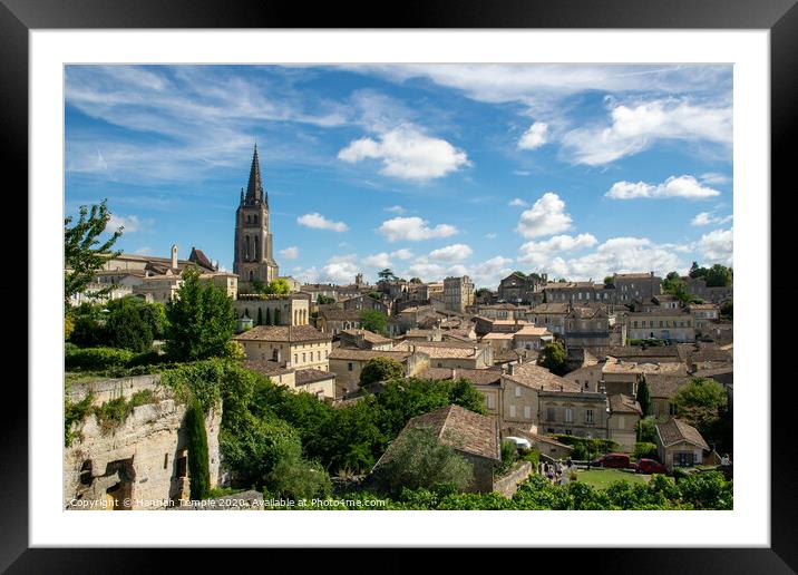 Saint Emilion Rooftops Framed Mounted Print by Hannah Temple