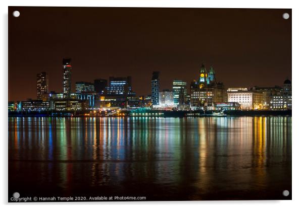 Liverpool Skyline Acrylic by Hannah Temple