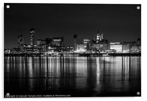 Liverpool Skyline Acrylic by Hannah Temple