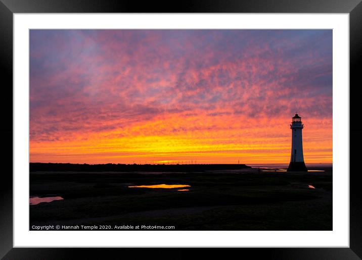 New Brighton Sunset  Framed Mounted Print by Hannah Temple