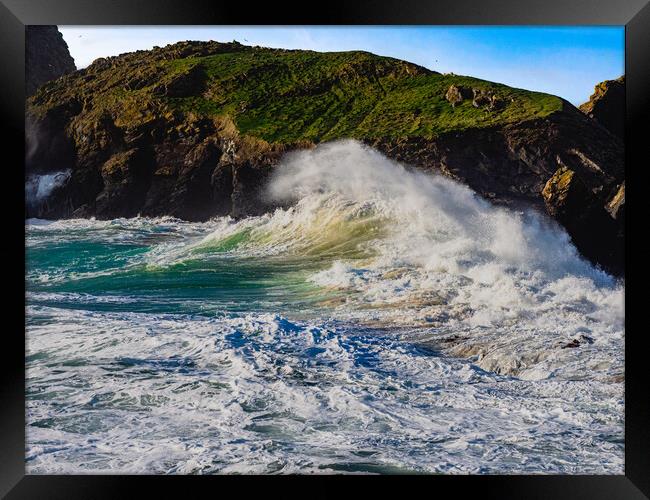 Kynance cove Framed Print by David Martin