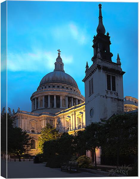 St Paul's by Twilight Canvas Print by peter tachauer