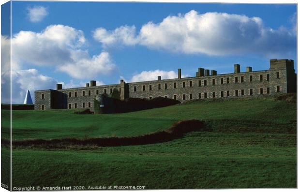 Fort Tourgis, a Victorian fort in Alderney, Channel Islands Canvas Print by Amanda Hart