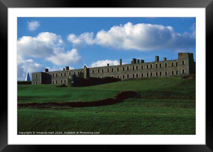 Fort Tourgis, a Victorian fort in Alderney, Channel Islands Framed Mounted Print by Amanda Hart