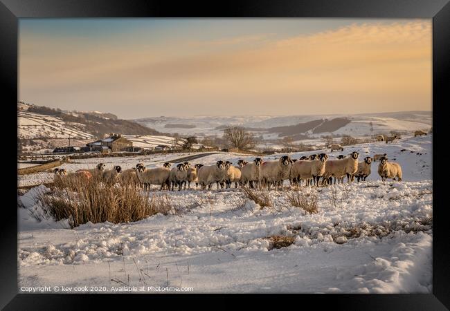 Arkengarthdale in the Snow Framed Print by kevin cook